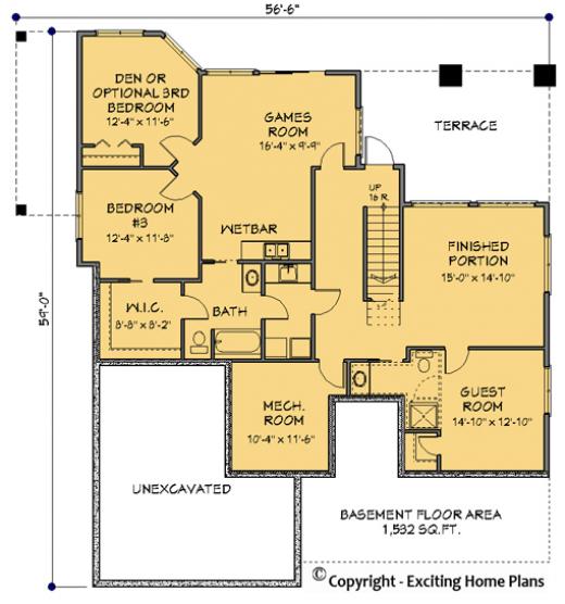 House Plan Information for E1105-10
